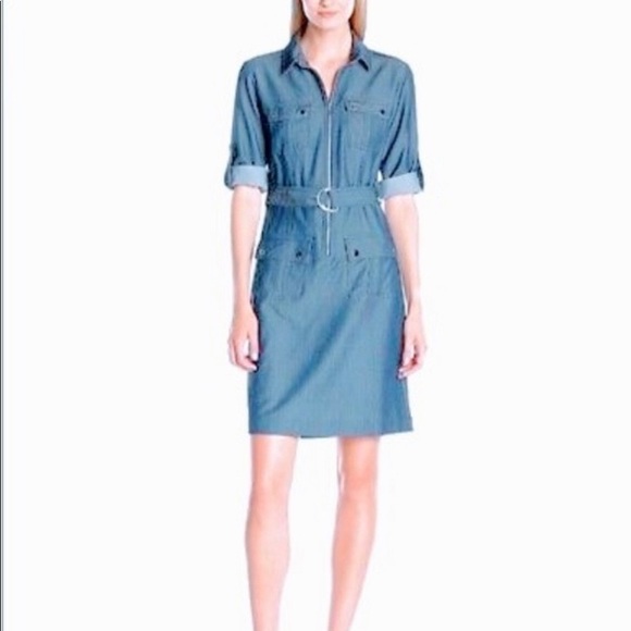 sharagano denim dress Sharagano | Dresses | Sharagano Denim Dress